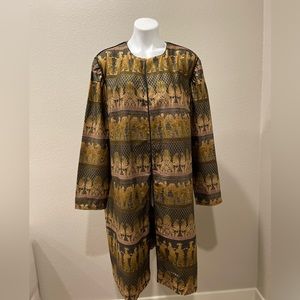 Duster gold black with unique ancient Roman design